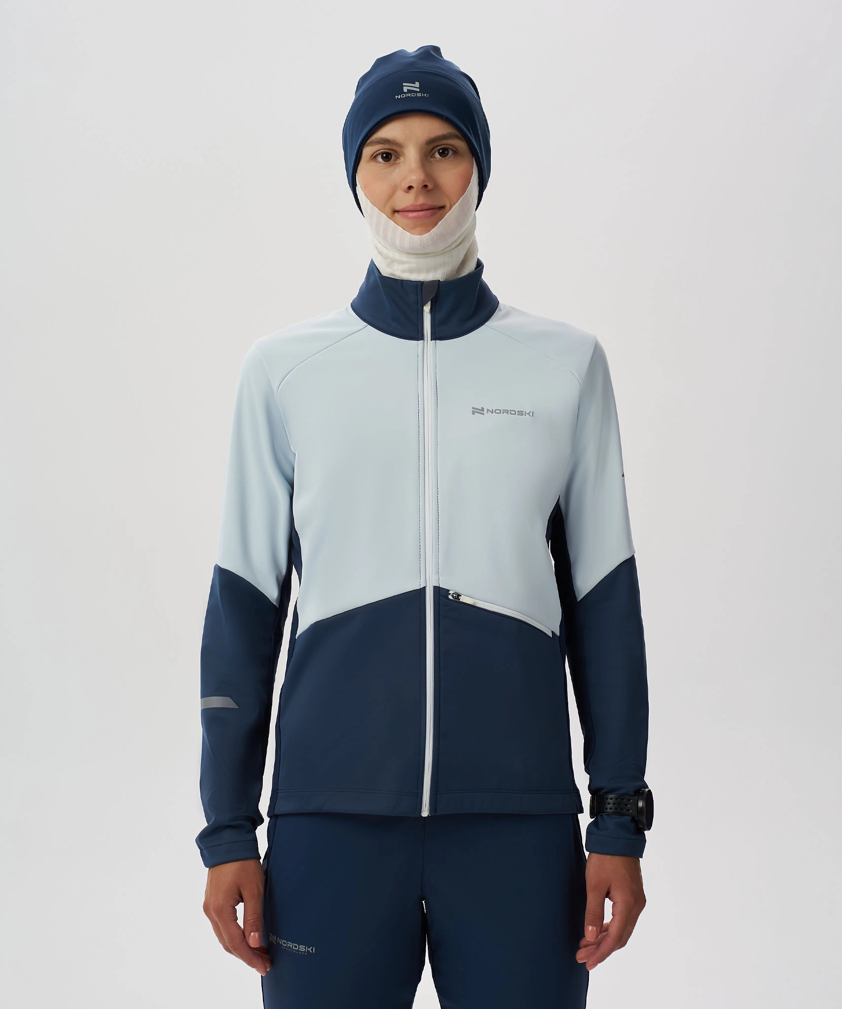 Тренировочная куртка Nordski Pro 2.0 White/Pearl Blue W