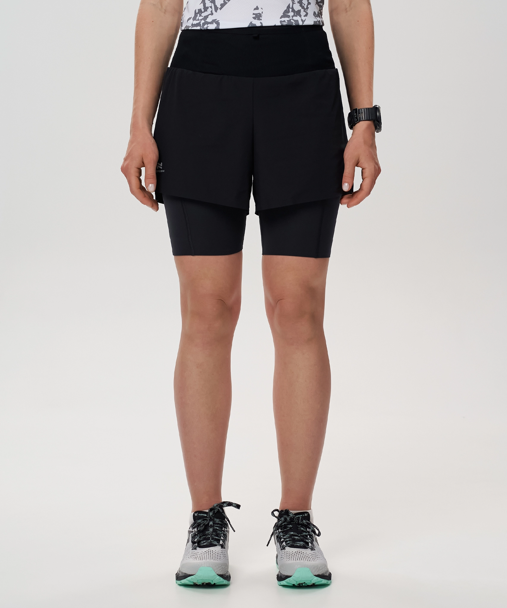 Шорты 2 в 1 Nordski Trail Black W