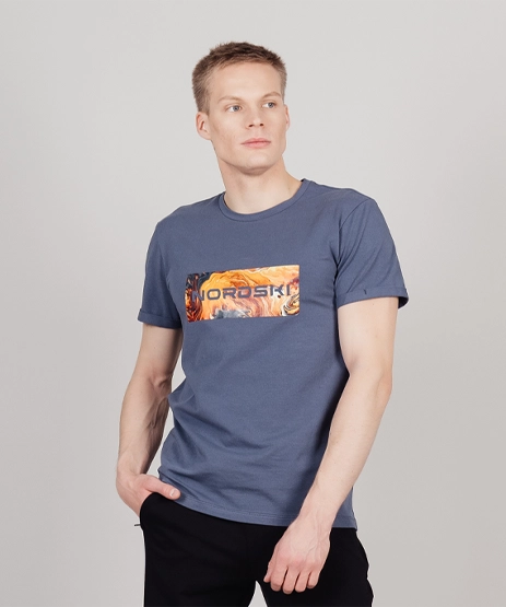 Футболка Nordski Simple Logo Grey/Ice