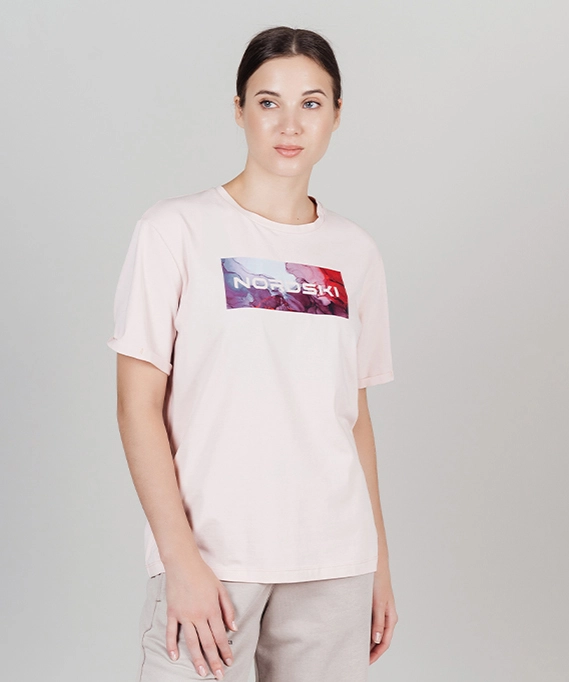 Футболка укороченная Nordski Simple Logo Soft Pink W