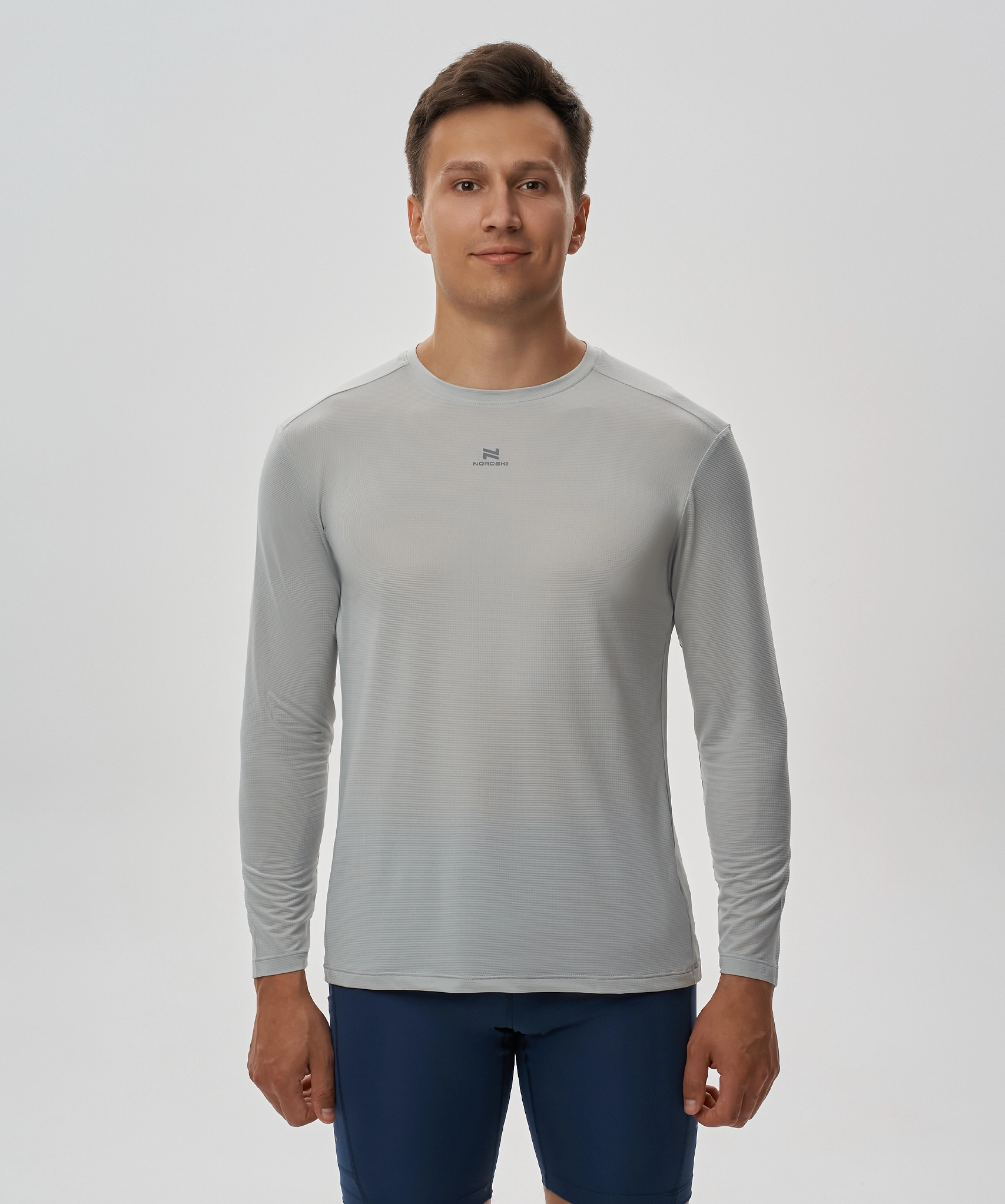 Футболка Nordski Run 2.0 Silver с длинным рукавом