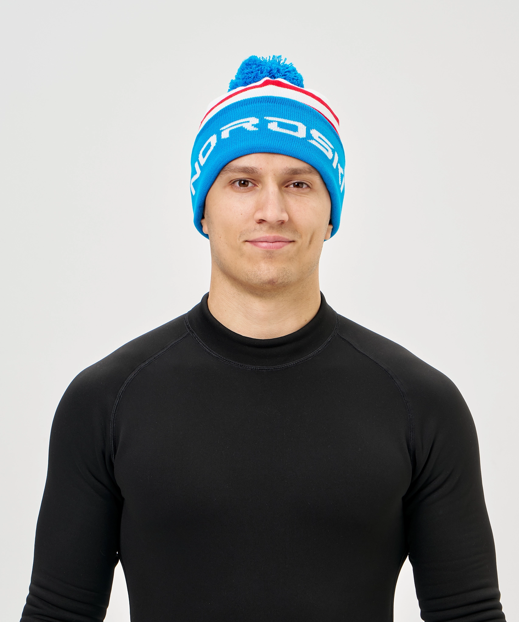 Шапка Nordski Winter Black/Light Blue