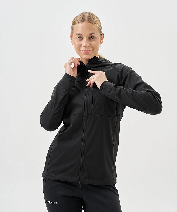 Тренировочная куртка Nordski PRO TOUR HOOD Black W