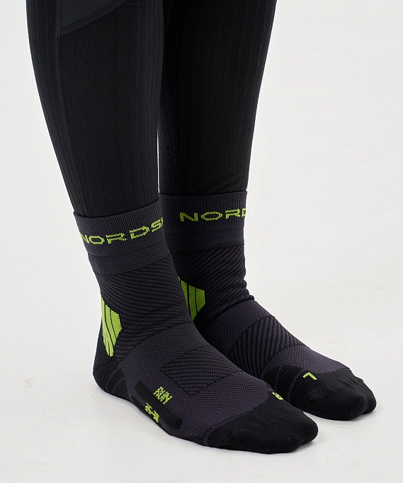 Носки Run All year Black/Lime
