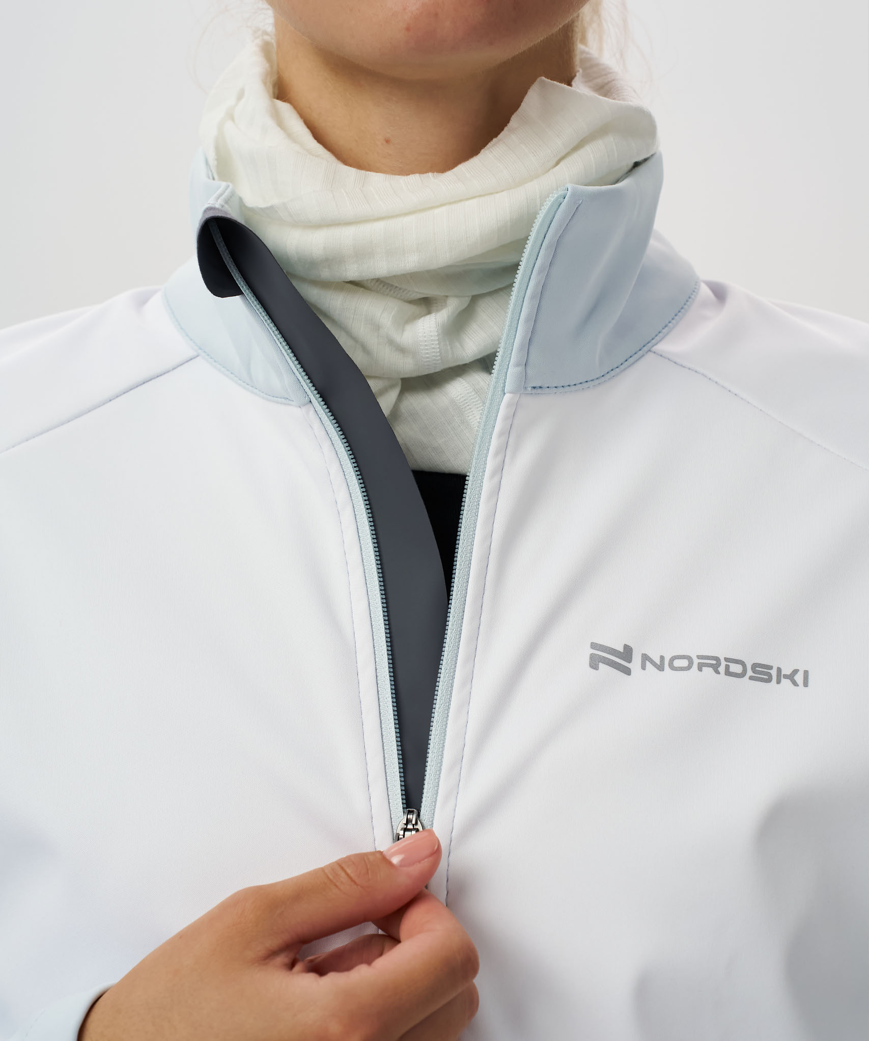 Тренировочная куртка Nordski Pro 2.0 White/Pearl Blue W