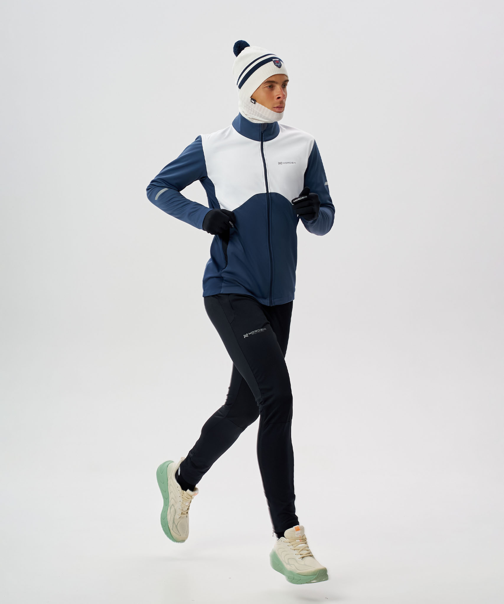 Тренировочная куртка Nordski Pro 2.0 White/Blue/Black