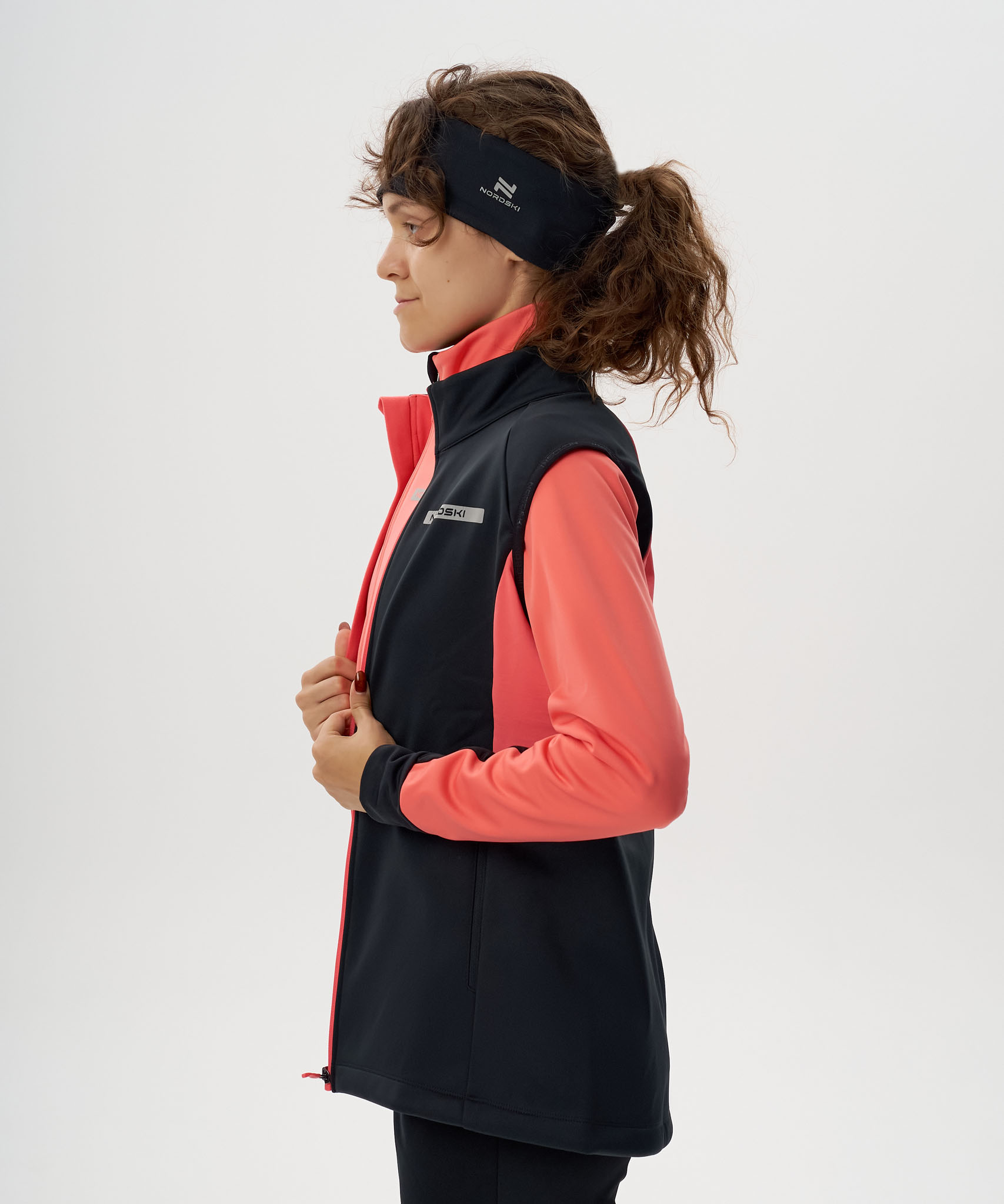 Жилет тренировочный Nordski Core Black/Coral W