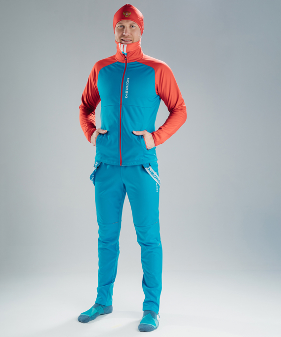 Разминочная куртка Nordski Premium Blue/Red