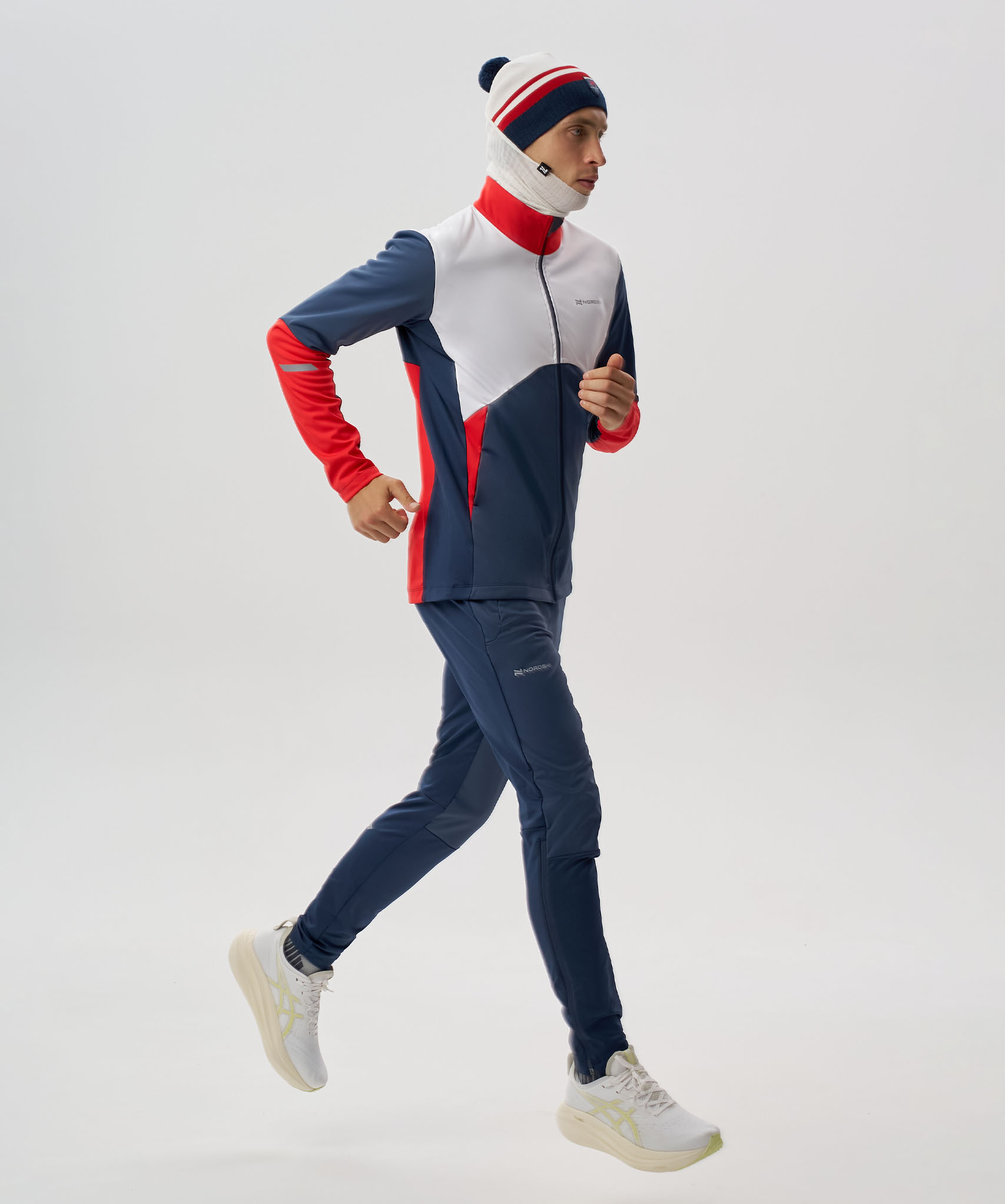 Тренировочная куртка Nordski Pro 2.0 White/Blue/Red