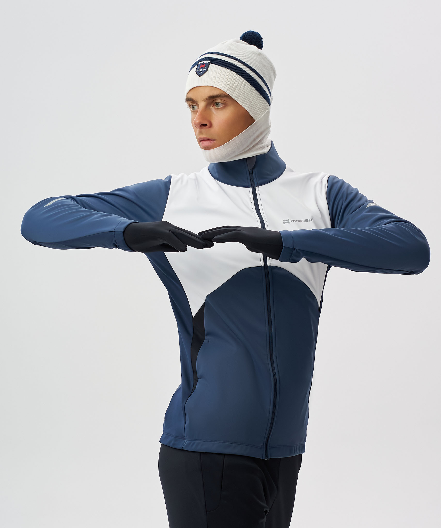 Тренировочная куртка Nordski Pro 2.0 White/Blue/Black