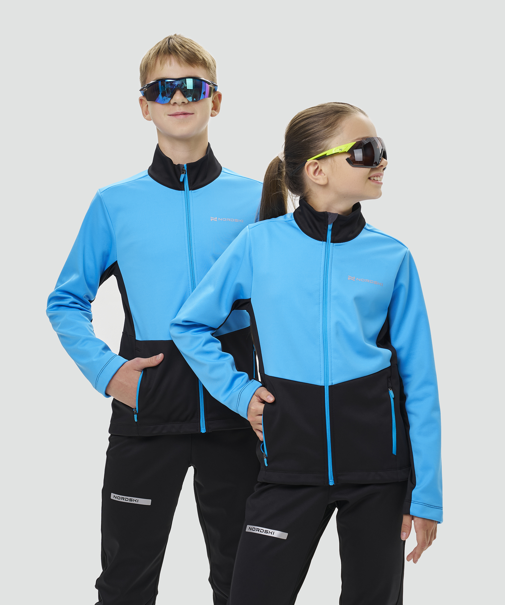 Тренировочная куртка Nordski Jr. Advance Light Blue/Black