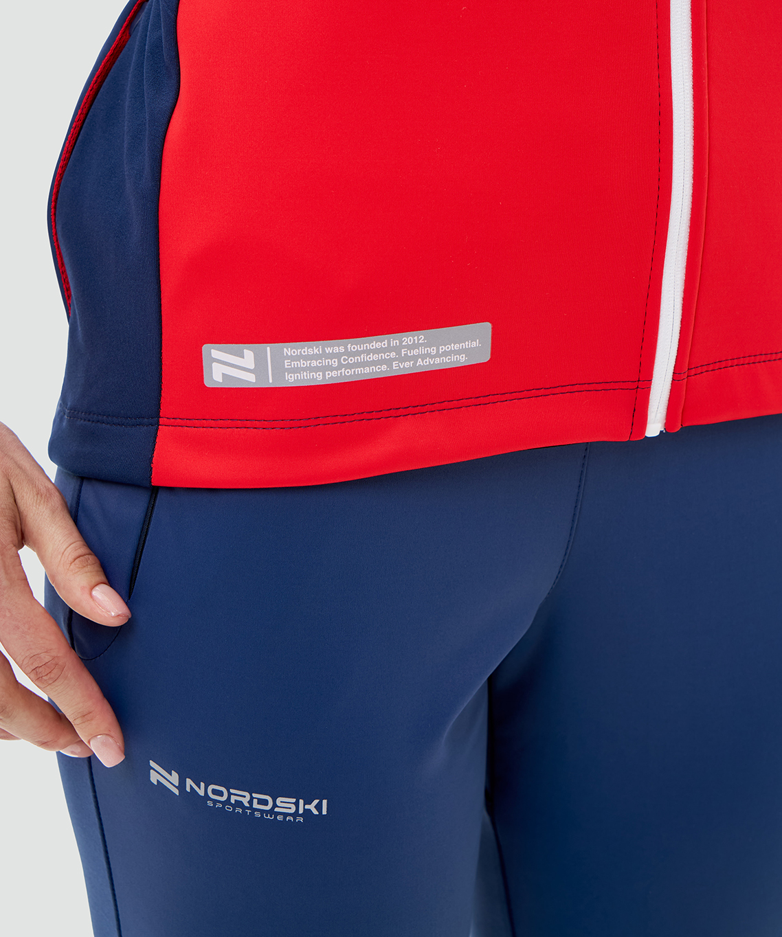 Тренировочная куртка Nordski Pro 2.0 White/Red/Blue W