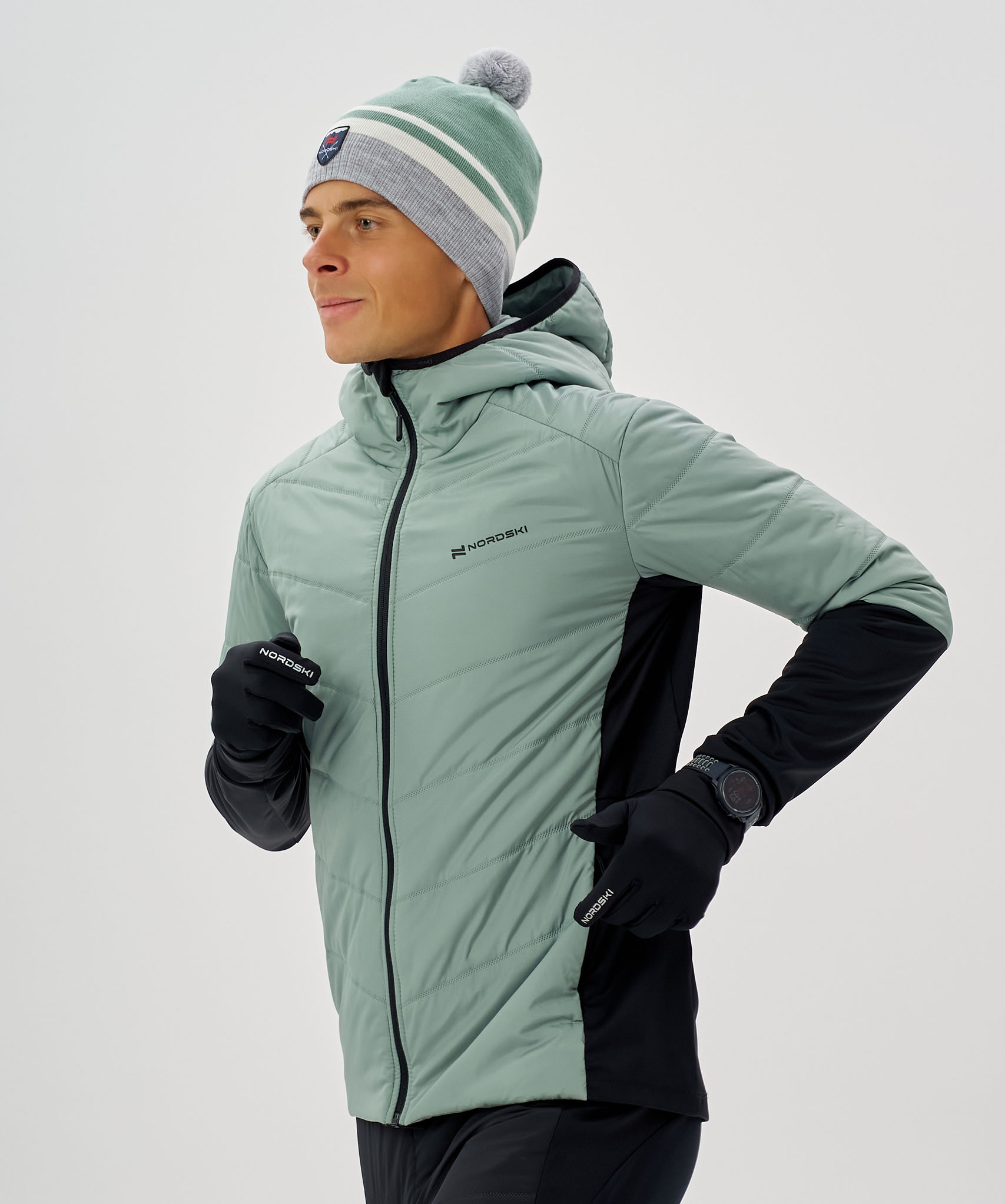 Куртка Nordski Hybrid Hood 2.0 Ice Mint/Black