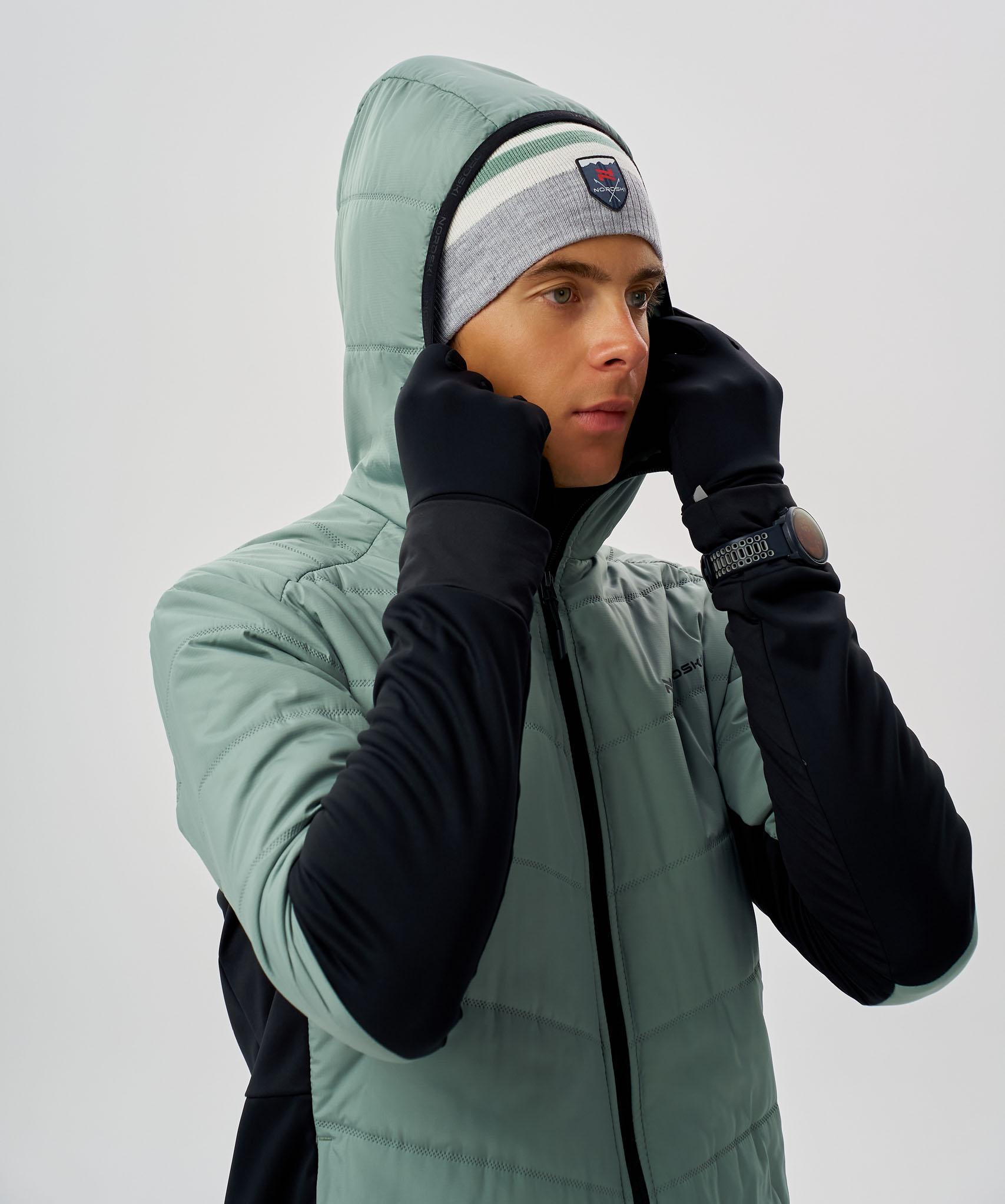 Куртка Nordski Hybrid Hood 2.0 Ice Mint/Black