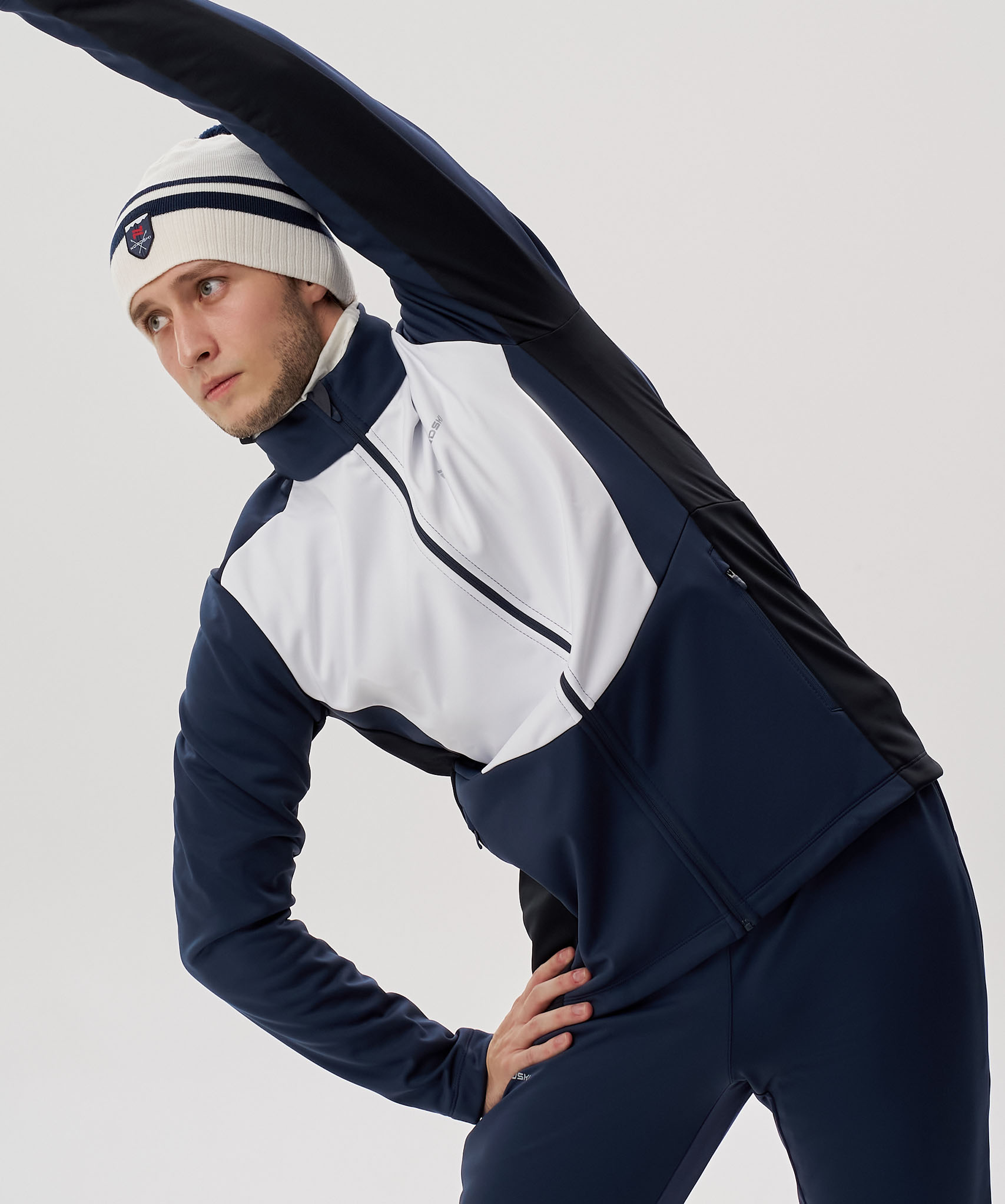 Тренировочная куртка Nordski Advance White/Titan/Black