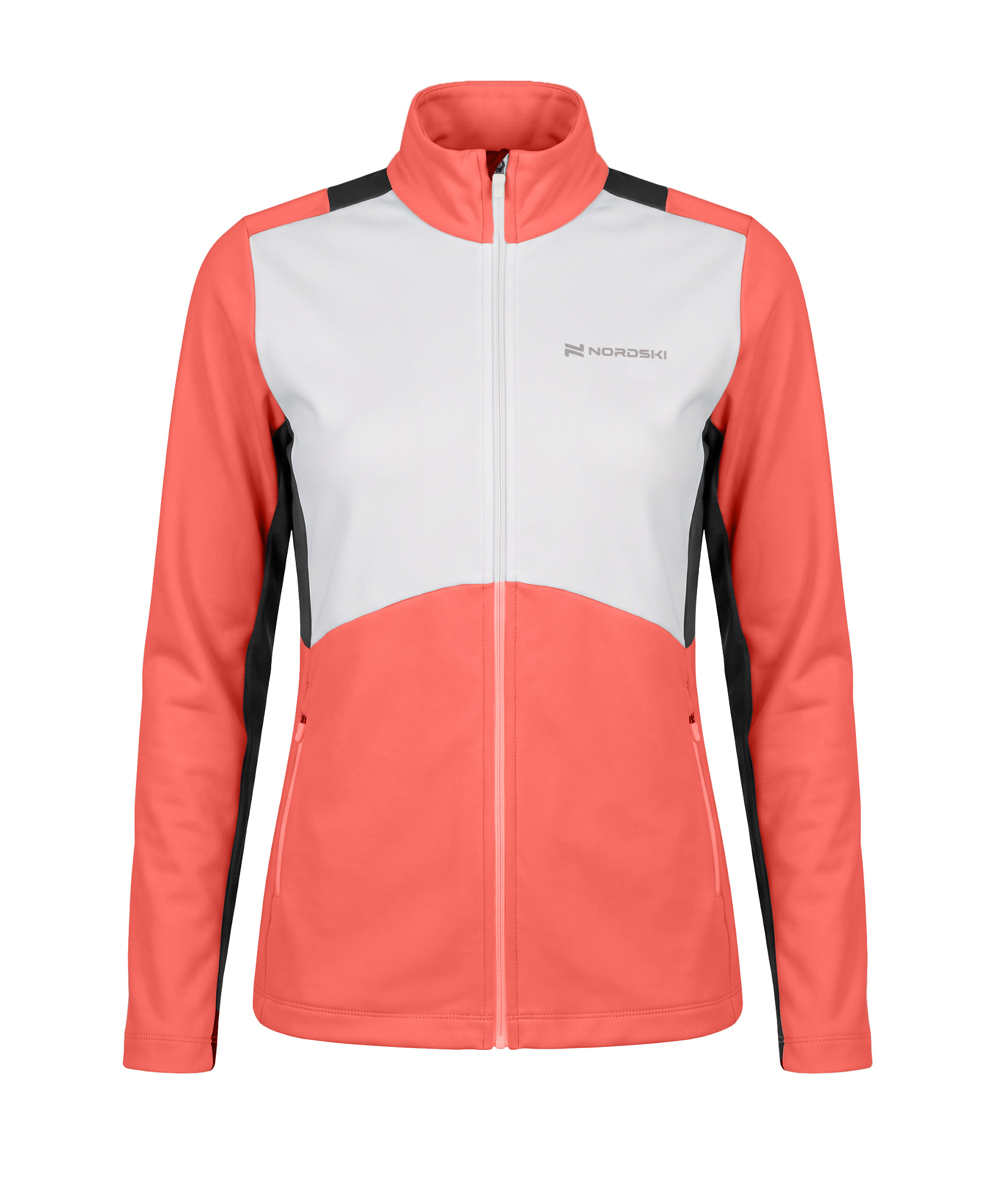 Тренировочная куртка Nordski Advance White/Coral/Black W