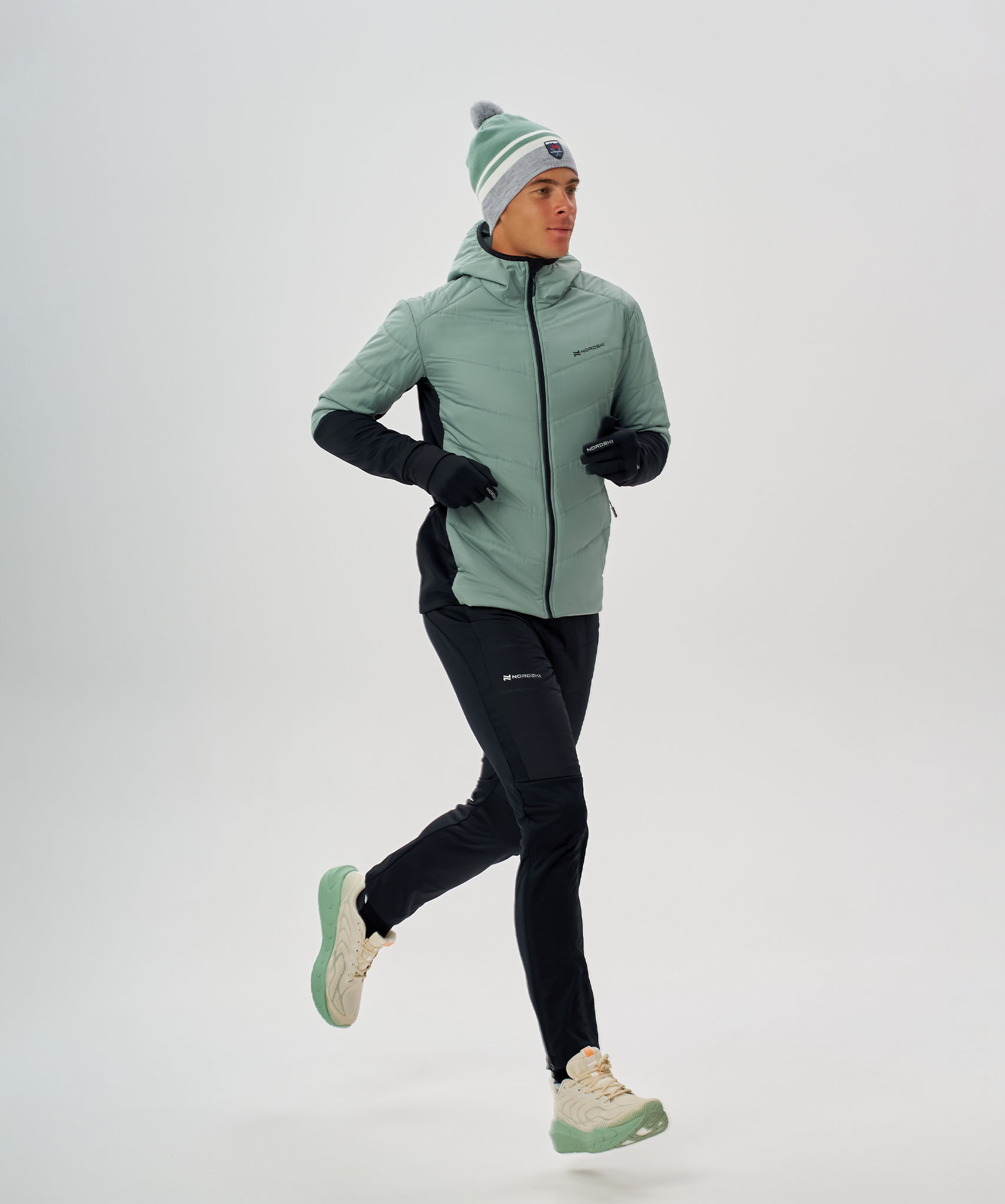 Куртка Nordski Hybrid Hood 2.0 Ice Mint/Black