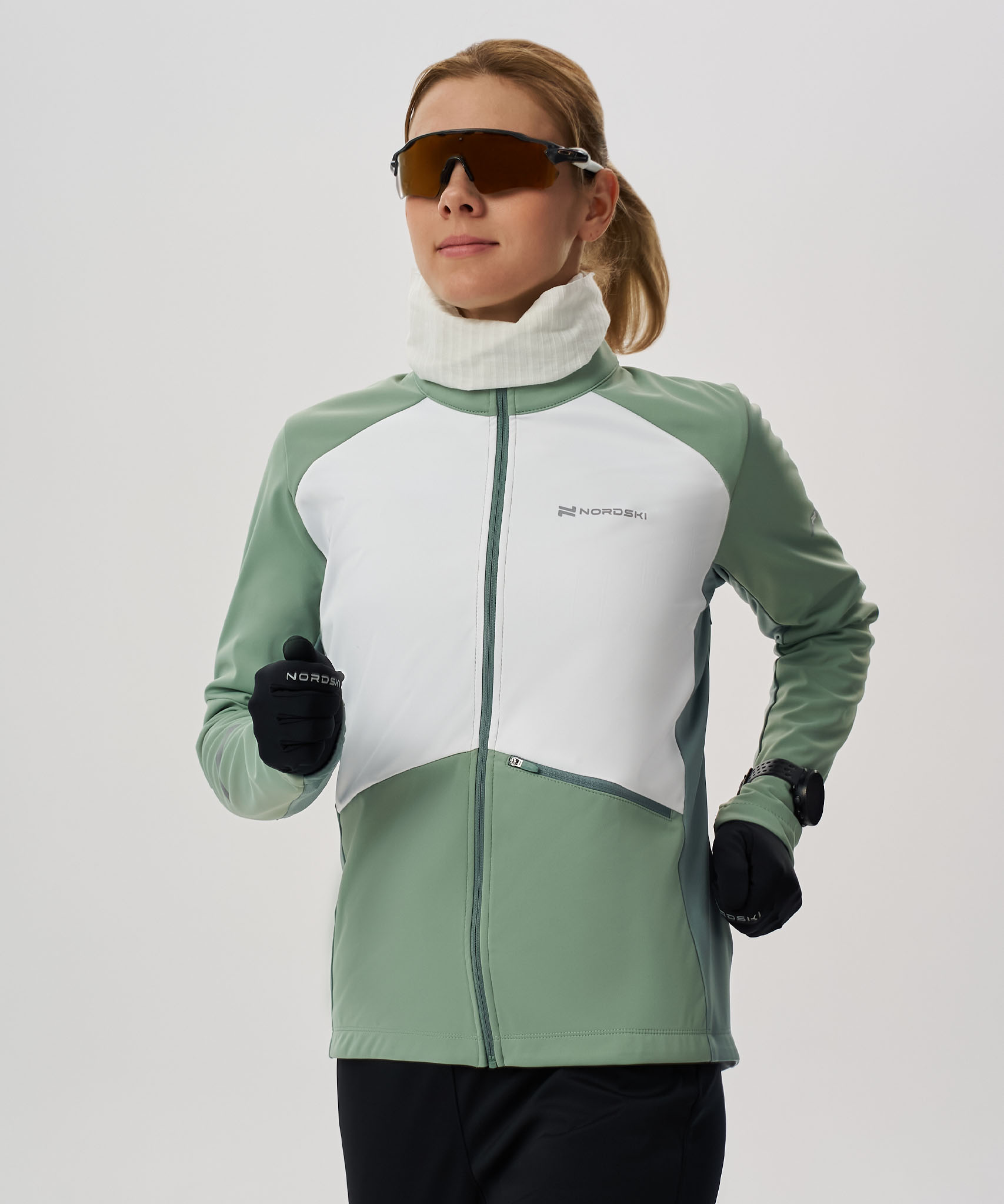 Тренировочная куртка Nordski Pro 2.0 Ice Mint/White W