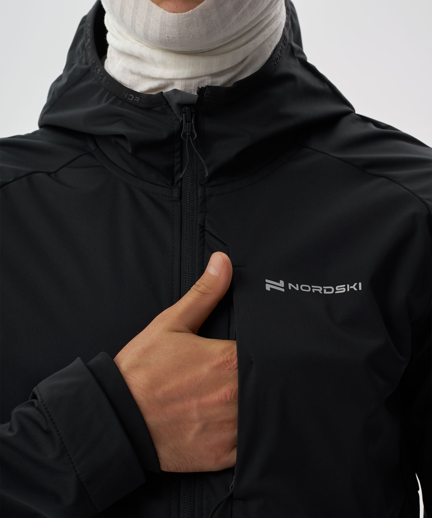 Тренировочная куртка Nordski PRO TOUR HOOD Total Black