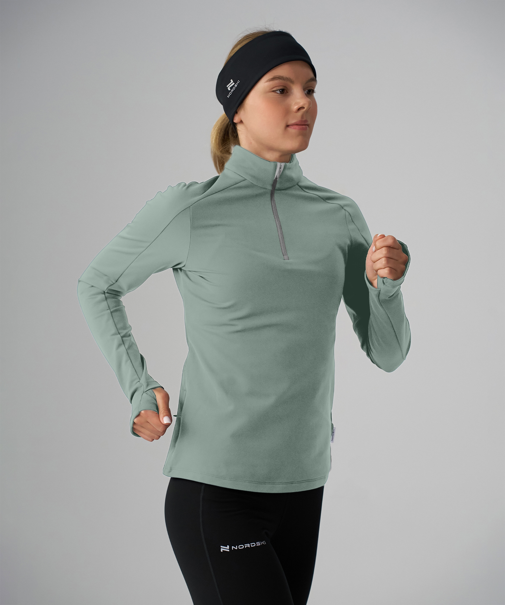 Лонгслив Nordski Winter Running Ice Mint W