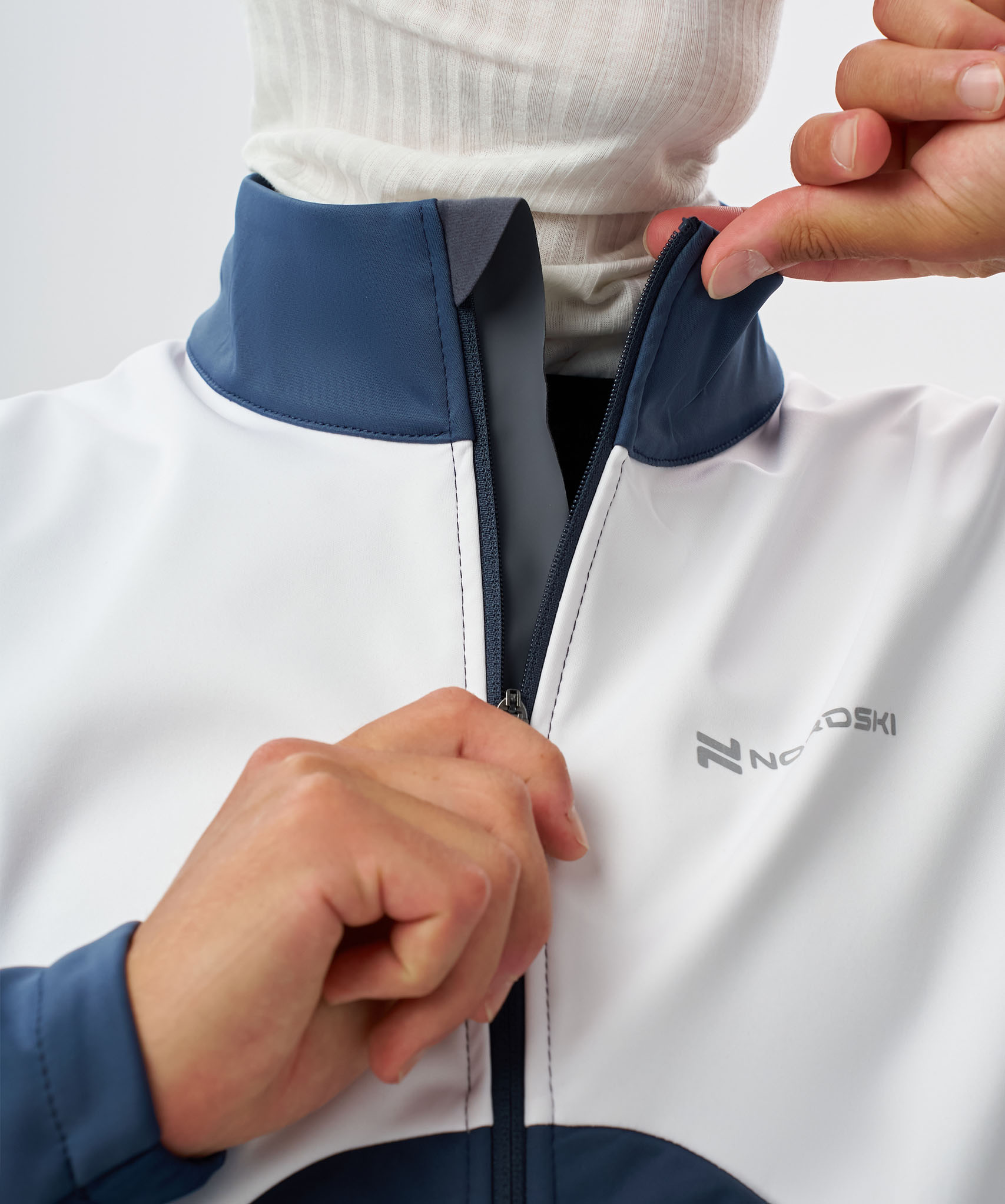 Тренировочная куртка Nordski Pro 2.0 White/Blue/Black