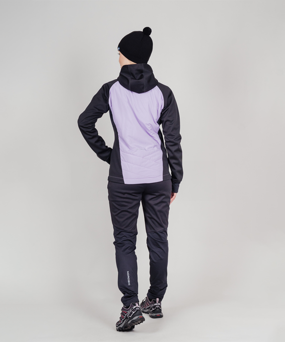 Куртка Nordski Hybrid Hood Black/Lavender W