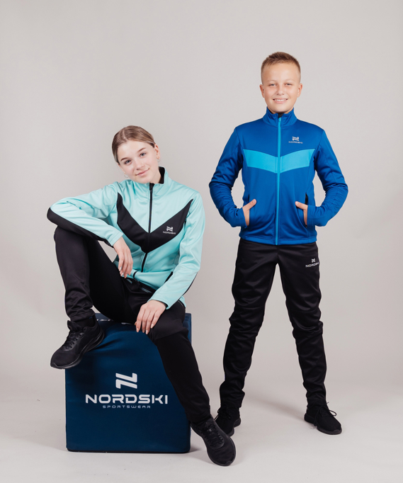 Разминочный костюм Nordski Jr. Base Mint/Black