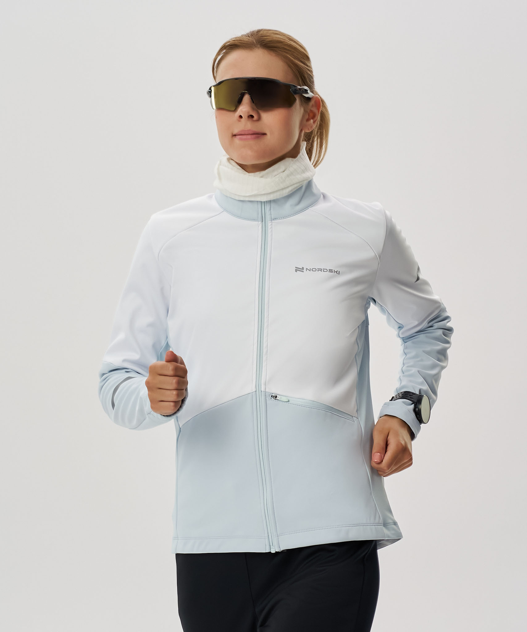 Тренировочная куртка Nordski Pro 2.0 White/Pearl Blue W
