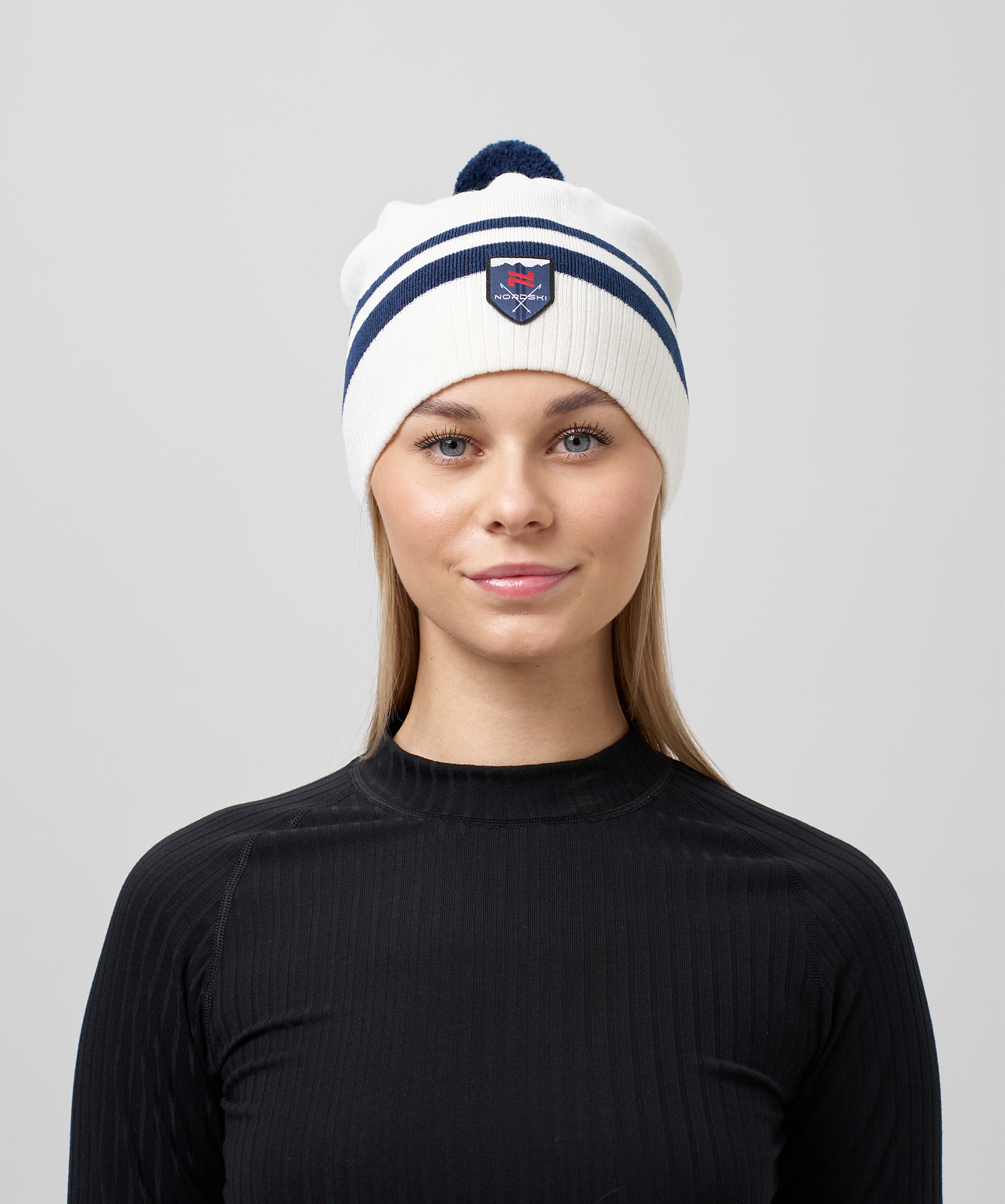 Шапка Nordski Move White/Blue