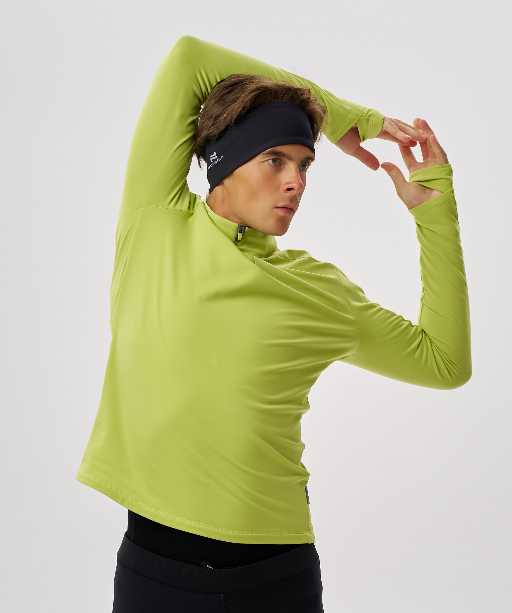 Лонгслив Nordski Winter Running Lime