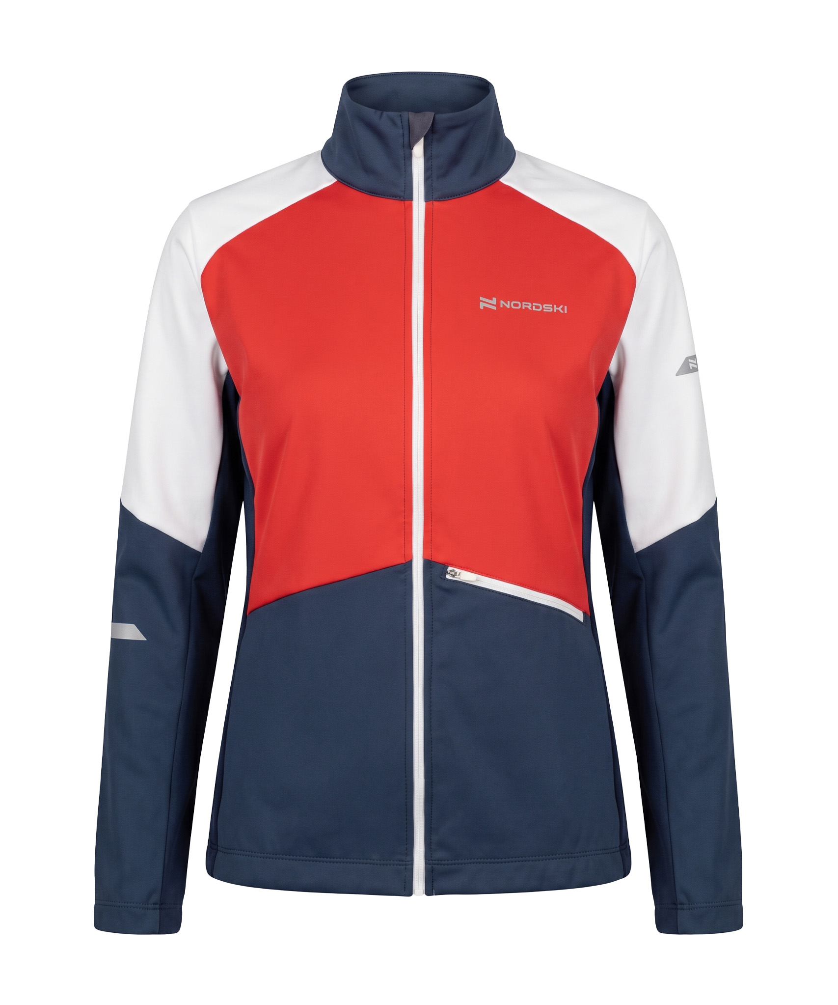 Тренировочная куртка Nordski Pro 2.0 White/Blue/Red W