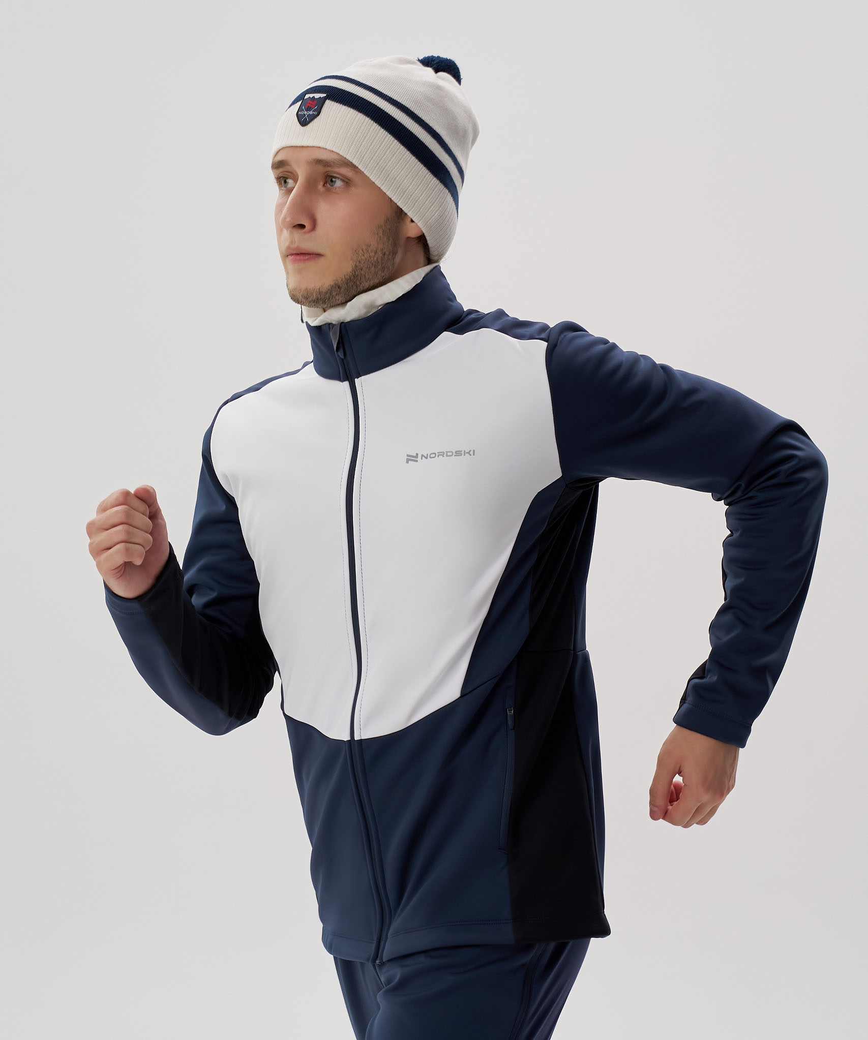 Тренировочная куртка Nordski Advance White/Titan/Black