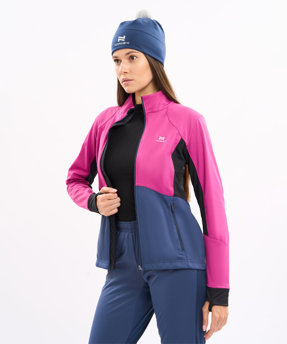 Тренировочная куртка Nordski Pro Fuchsia/Blue W