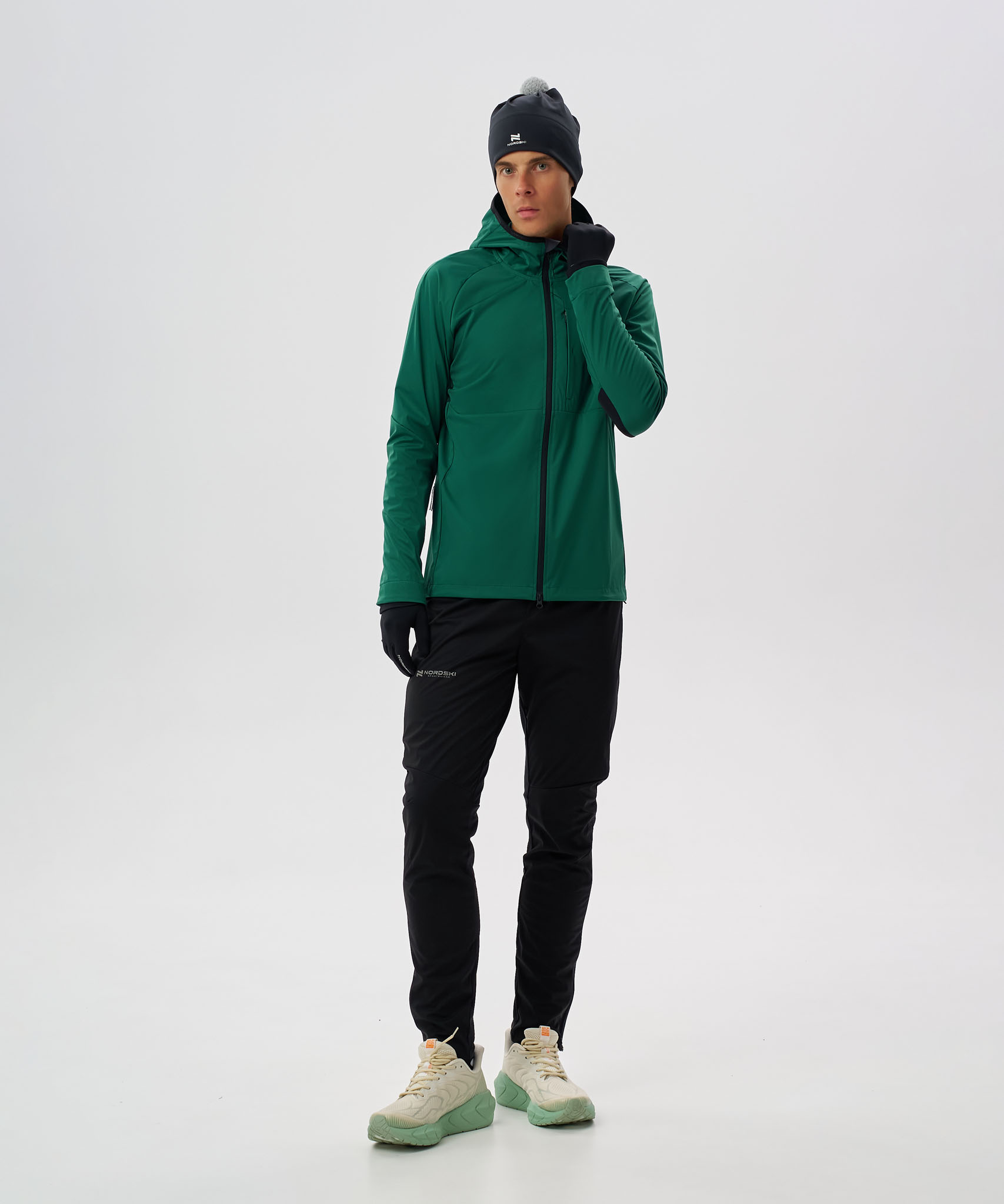 Тренировочная куртка Nordski PRO TOUR HOOD Alpine Green