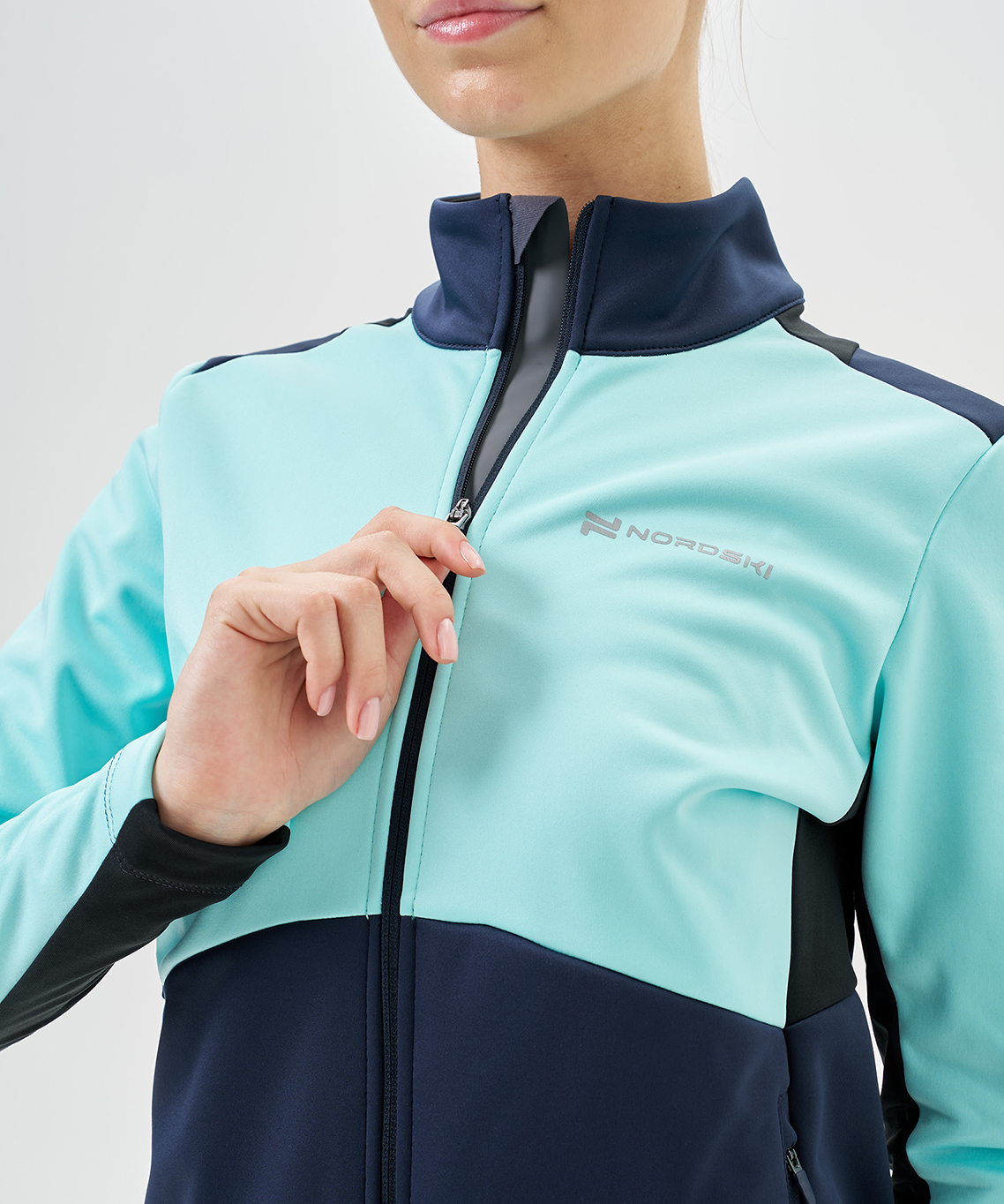 Тренировочная куртка Nordski Advance Mint/Blueberry W