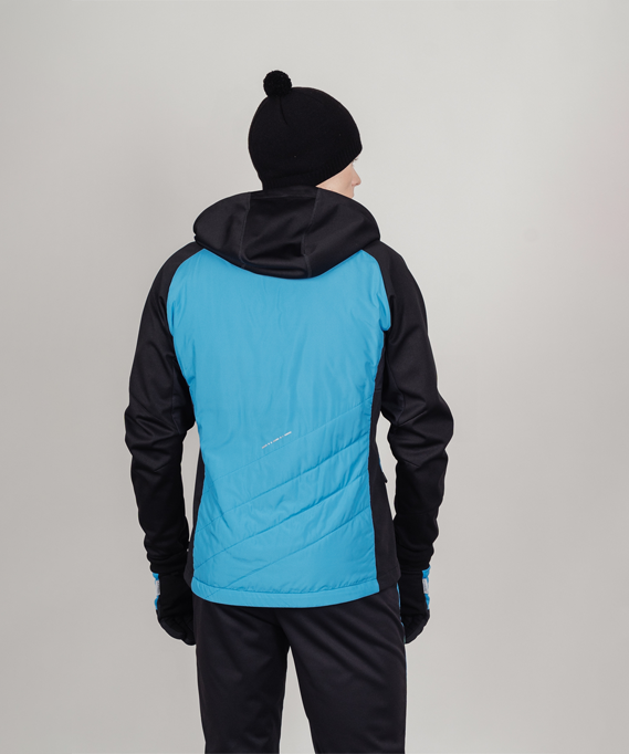 Куртка Nordski Hybrid Hood Black/Light Blue