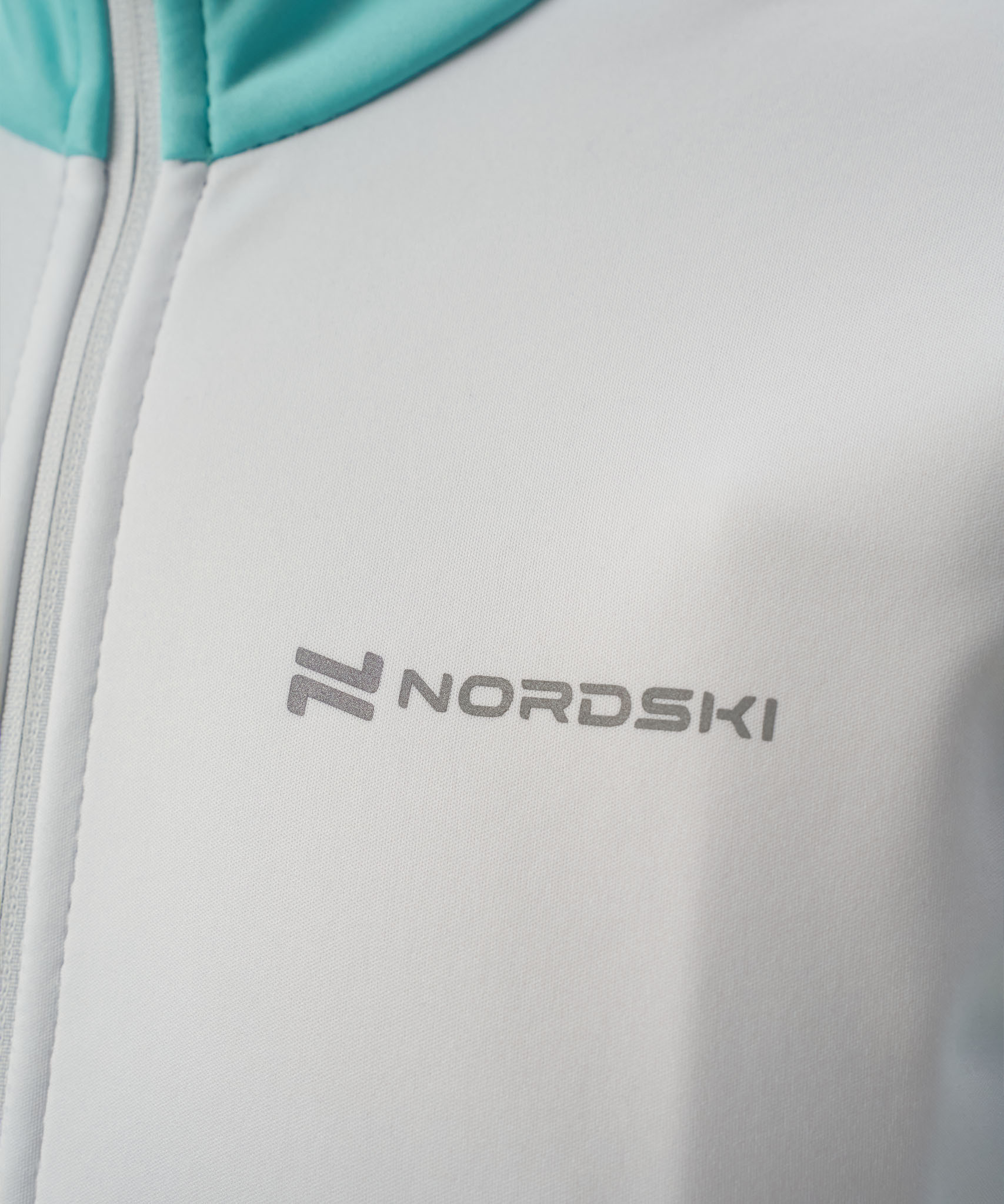 Тренировочная куртка Nordski Advance White/Mint/Titan W