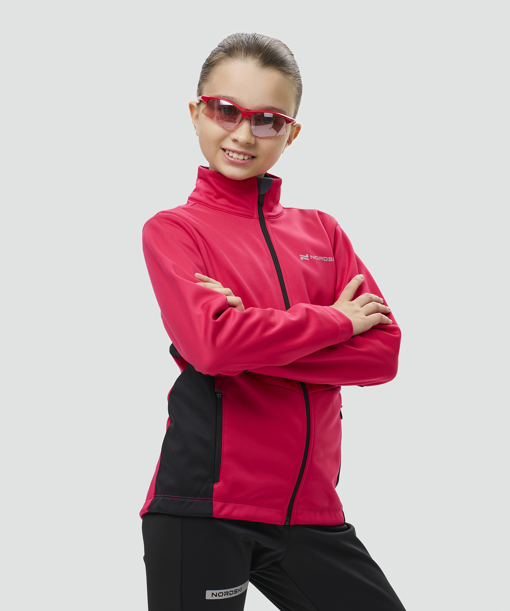 Тренировочная куртка Nordski Jr. Advance Pink/Black