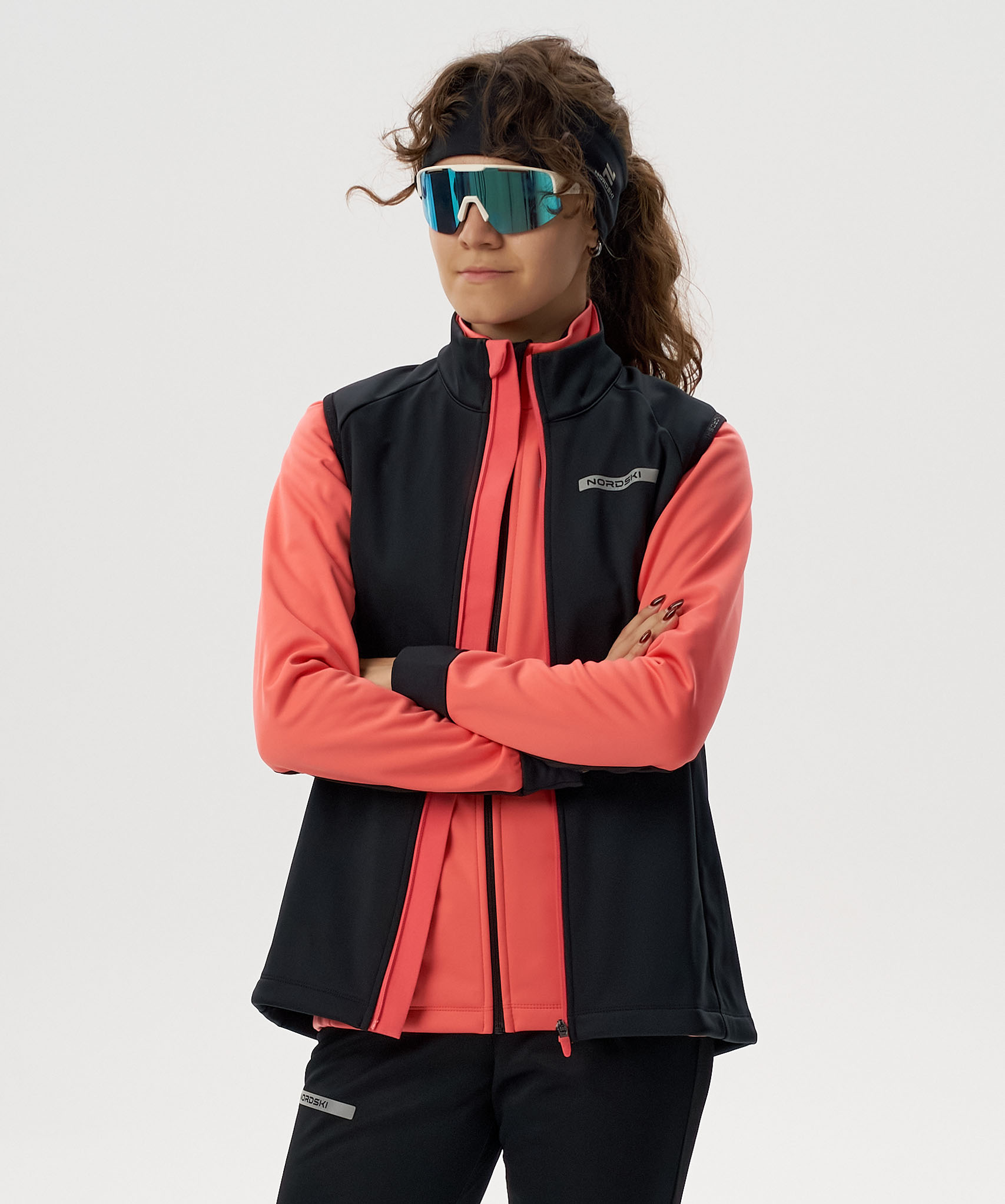 Жилет тренировочный Nordski Core Black/Coral W