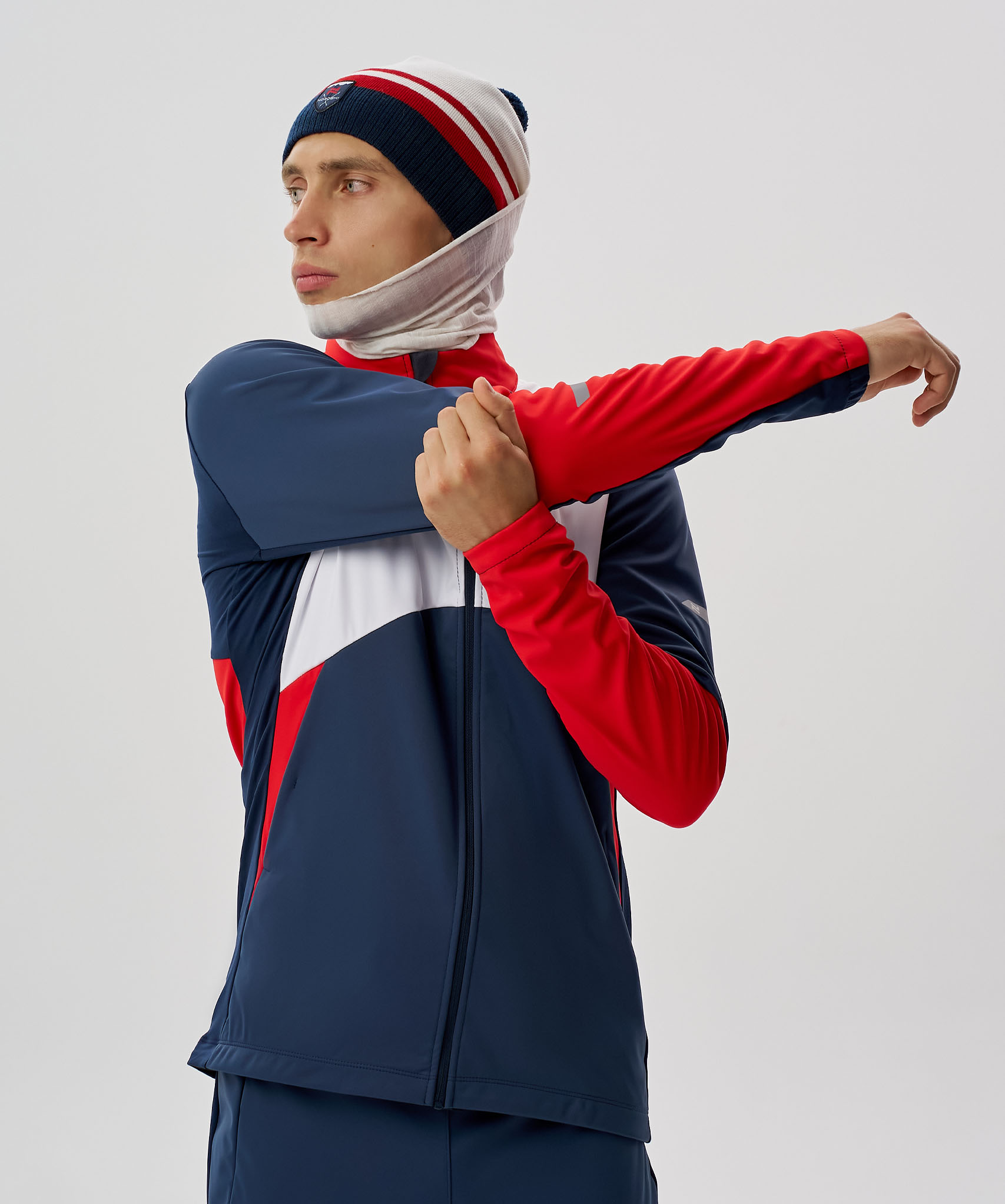 Тренировочная куртка Nordski Pro 2.0 White/Blue/Red