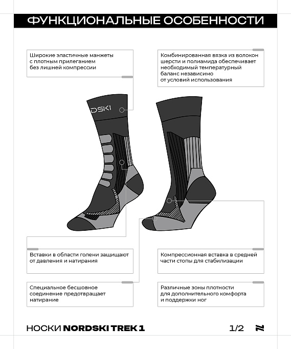 Носки Trek Smoky Grey